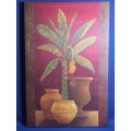 Potted Palm Print on Canvas, 23.5 x 35.5